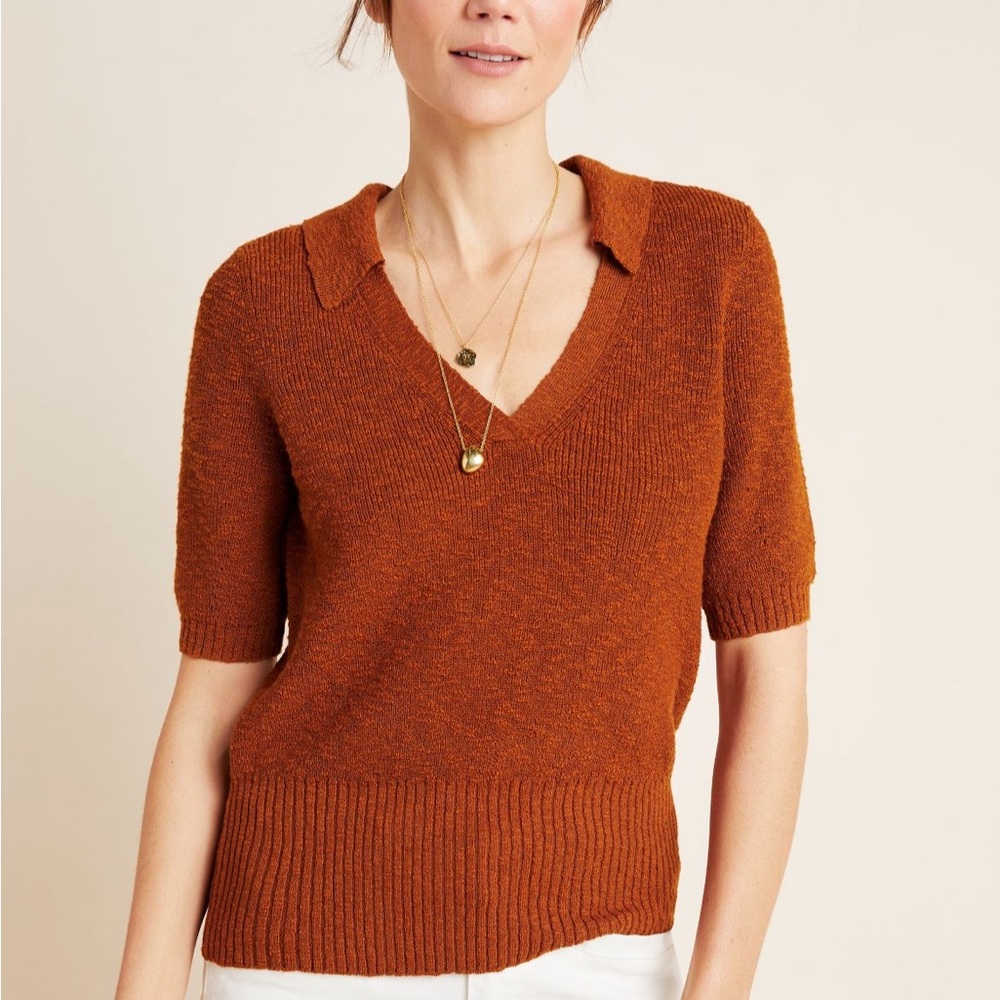 Anthropologie Josie polo sweater tee